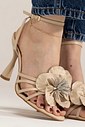 FLORA - SANDÁLIA SALTO FLOR NUDE