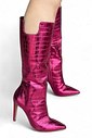 TITA – BOTA CANO LONGO CROCO METALIZADO PINK