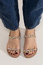 TEREZA - FLAT SANDÁLIA PEDRARIAS DOURADA