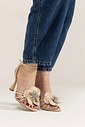 FLORA - SANDÁLIA SALTO FLOR NUDE