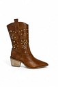 MONTANA - BOTA COURO COM TACHAS DOURADAS CARAMELO MONTANA - BOTA COURO COM TACHAS DOURADAS CARAMELO