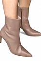 LESLIE - BOTA COURO CANO BAIXO TAUPE