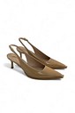CRIS  - SCARPIN SLINGBACK COURO VERNIZ CAMEL