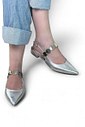 ADORA - SAPATILHA SLINGBACK DETALHES PRATA VELHO