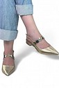 ADORA - SAPATILHA SLINGBACK DETALHES DOURADA