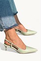 CRIS - SCARPIN SLINGBACK VINIL VERDE MENTA
