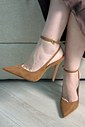 LEONA - SCARPIN SLINGBACK SALTO FINO CAMURÇA CARAMELO