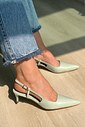 CRIS - SCARPIN SLINGBACK VINIL VERDE MENTA