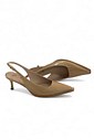 CRIS  - SCARPIN SLINGBACK COURO VERNIZ CAMEL