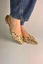 SAVINA - SAPATILHA SLINGBACK COURO COM TACHAS DOURADA SAVINA - SAPATILHA SLINGBACK COURO COM TACHAS DOURADA