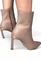 LESLIE - BOTA COURO CANO BAIXO TAUPE