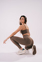 Conjunto Feminino Fitness Legging + Top Coffe Conjunto Feminino Fitness Legging + Top Coffe