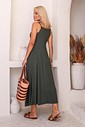 VESTIDO ALCINHA LONGO COM BOLSO - VERDE