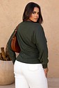 BLUSA VISCOLYCRA MANGA MORCEGO - VERDE MILITAR