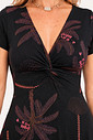 VESTIDO LONGO BUSTO NÓ - ESTAMPA PRETA