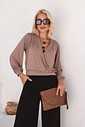 BLUSA TRANSPASSADA MANGA LONGA - CAQUI BLUSA TRANSPASSADA MANGA LONGA - CAQUI