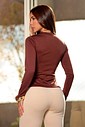 CONJUNTO TWIN SET MANGA LONGA - MARROM CONJUNTO TWIN SET MANGA LONGA - MARROM