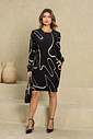 VESTIDO MOLETINHO MANGA LONGA - ESTAMPA PRETA VESTIDO MOLETINHO MANGA LONGA - ESTAMPA PRETA