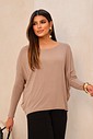 BLUSA AMPLA MANGA LONGA - CAQUI BLUSA AMPLA MANGA LONGA - CAQUI