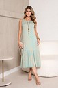 VESTIDO BARRA FRANZIDA MIDI - ESTAMPA VERDE