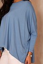BLUSA MORCEGO MANGA LONGA - AZUL JEANS BLUSA MORCEGO MANGA LONGA - AZUL JEANS
