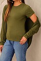 CONJUNTO CARDIGAN | T-SHIRT - VERDE MILITAR