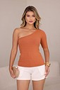 BLUSA MANGA ÚNICA - TELHA