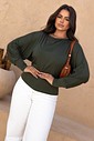 BLUSA VISCOLYCRA MANGA MORCEGO - VERDE MILITAR