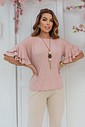 BLUSA MANGA BABADOS - ROSE