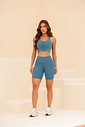 CONJUNTO FITNESS TOP E BERMUDA - AZUL PETRÓLEO