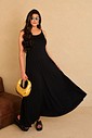 VESTIDO ALCINHA LONGO COM BOLSO - PRETO VESTIDO ALCINHA LONGO COM BOLSO - PRETO