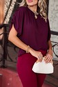 BLUSA DECOTE FRANZIDO - BORDÔ BLUSA DECOTE FRANZIDO - BORDÔ