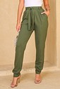 CALÇA ALFAIATARIA LINHO - VERDE OLIVA