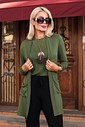 CONJUNTO CARDIGAN LONGO / BÁSICA - VERDE MILITAR