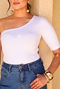 BLUSA MANGA ÚNICA - BRANCA