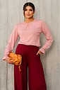BLUSA PUNHO FRANZIDO - ROSE BLUSA PUNHO FRANZIDO - ROSE