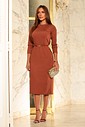 VESTIDO MIDI TÉRMICO C/CINTO - MARROM