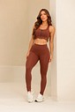CONJUNTO FITNESS TOP E LEGGING - MARROM