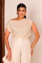 BLUSA OMBRO A MOSTRA - BEGE BLUSA OMBRO A MOSTRA - BEGE