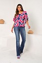 BLUSA MANGA SINO - ESTAMPA FLORAL