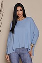 BLUSA MORCEGO MANGA LONGA - AZUL JEANS BLUSA MORCEGO MANGA LONGA - AZUL JEANS