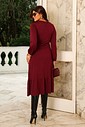 VESTIDO CAMPONESA MANGA LONGA  - BORDÔ