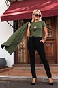 CONJUNTO CARDIGAN LONGO / BÁSICA - VERDE MILITAR
