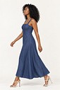 VESTIDO DECOTE QUADRADO ALÇA LARGA - ESTAMPA JEANS VESTIDO DECOTE QUADRADO ALÇA LARGA - ESTAMPA JEANS