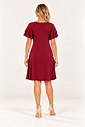 VESTIDO MANGA BABADOS - BORDÔ VESTIDO MANGA BABADOS - BORDÔ