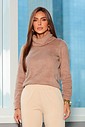 BLUSÃO GOLA ROLE FLEECE - CAQUI