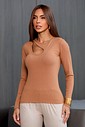 BLUSA CANELADA GOTA - CAMEL