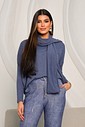 BLUSA LÃZINHA AMPLA - AZUL JEANS