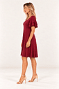 VESTIDO MANGA BABADOS - BORDÔ VESTIDO MANGA BABADOS - BORDÔ