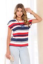 BLUSA MULLET - LISTRADA AZUL MARINHO